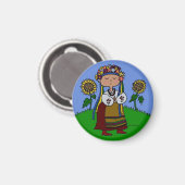 Aimant J'aime la danse ukrainienne (Recto/Verso)