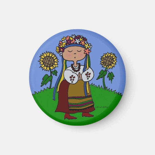 Aimant J'aime la danse ukrainienne (Devant)