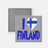 Aimant J'aime la Finlande (Recto/Verso)