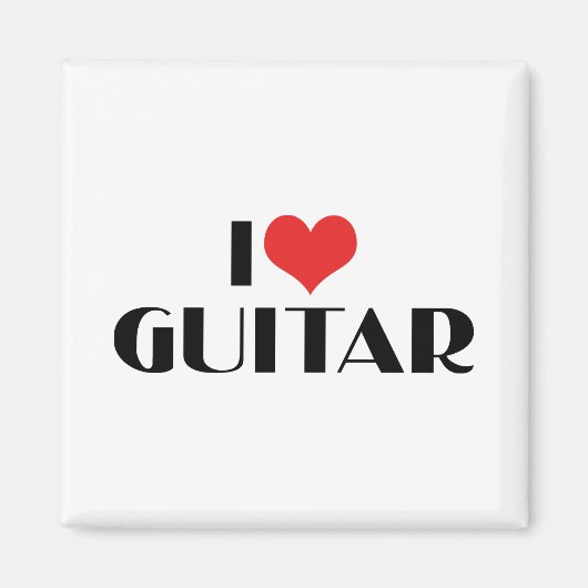 Aimant J'aime la guitare (Devant)
