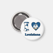 Aimant J'aime la Louisiane (Recto/Verso)