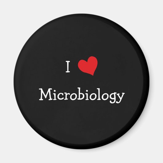 Aimant J'aime la microbiologie (Devant)