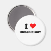Aimant J'aime la microbiologie (Recto/Verso)