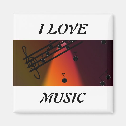 Aimant J'aime la musique (Devant)
