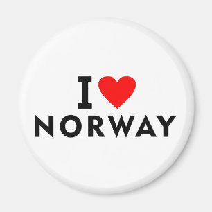 Aimant J'aime la Norvège pays comme voyage de coeur touri