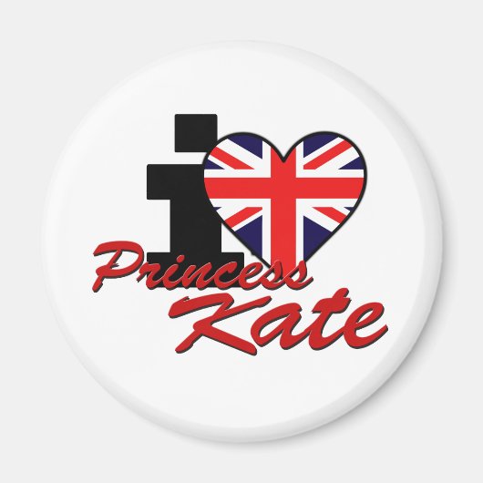 Aimant J'aime la princesse Kate (Devant)