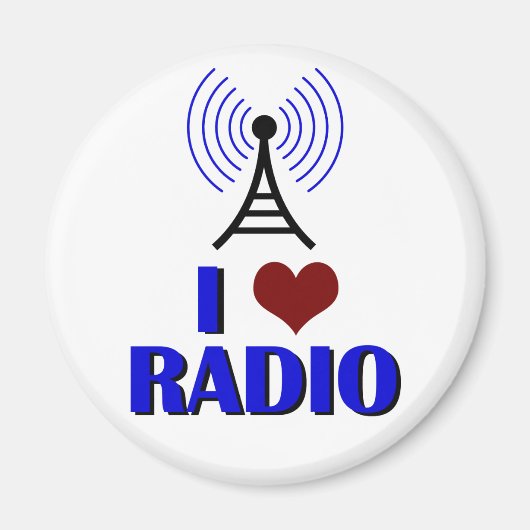 Aimant J'aime la radio (Devant)