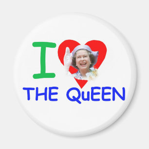 Aimant J'aime la Reine - Reine Elizabeth II