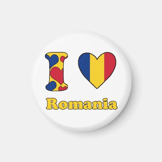 Aimant J'aime la Roumanie (Devant)