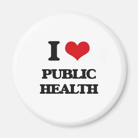 Aimant J'aime la santé publique (Devant)