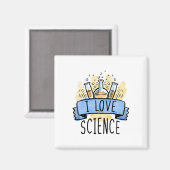 Aimant J'aime la science (Recto/Verso)