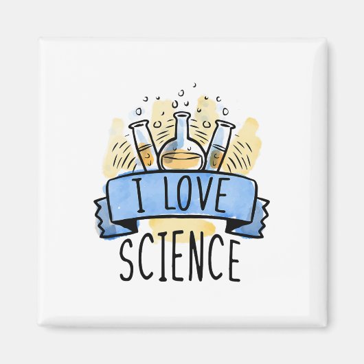 Aimant J'aime la science (Devant)