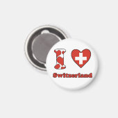 Aimant J'aime la Suisse (Recto/Verso)