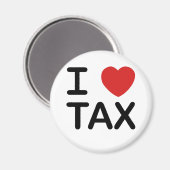 Aimant J'aime la taxe (Recto/Verso)