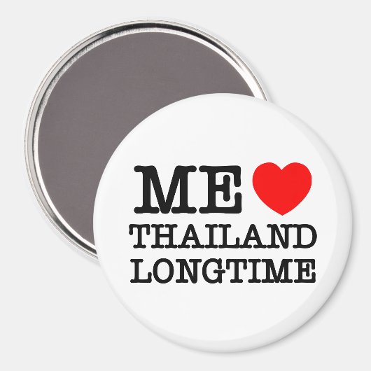 AIMANT J'AIME LA THAÏLANDE LONGTEMPS (Recto/Verso)