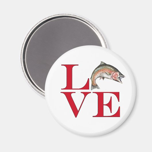 Aimant J'aime la truite (Recto/Verso)