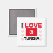 Aimant J'aime la Tunisie (Recto/Verso)