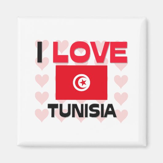 Aimant J'aime la Tunisie (Devant)