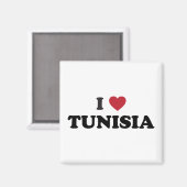 Aimant J'aime la Tunisie (Recto/Verso)