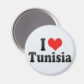 Aimant J'aime la Tunisie (Recto/Verso)