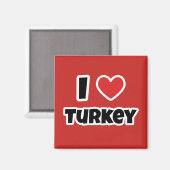 Aimant J'aime la Turquie (Recto/Verso)