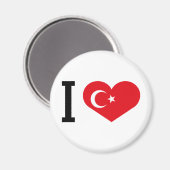 Aimant J'aime la Turquie (Recto/Verso)