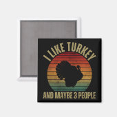 AIMANT J'AIME LA TURQUIE ET PEUT-ÊTRE 3 PERSONNES (Recto/Verso)