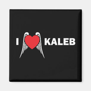 Aimant J'aime l'aimant carré de Kaleb