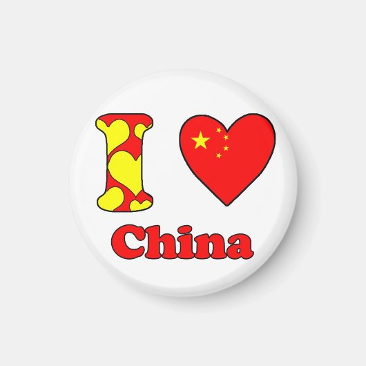 Aimant J'aime l'aimant chinois (Devant)
