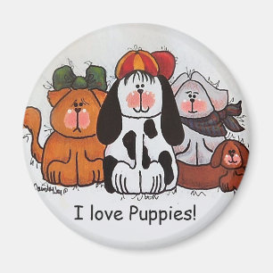 Aimant J'aime l'aimant de chiots