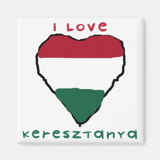 Aimant J'aime l'aimant de Keresztanya (Devant)