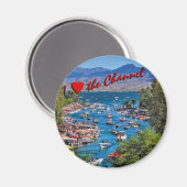 Aimant J'aime l'aimant de la chaîne (Recto/Verso)