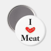 Aimant J'aime l'aimant de viande (Recto/Verso)
