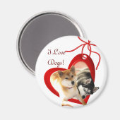 Aimant J'aime l'aimant des chiens (Recto/Verso)