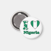 Aimant J'aime l'aimant du Nigeria (Recto/Verso)