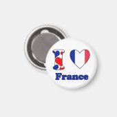 Aimant J'aime l'aimant France (Recto/Verso)