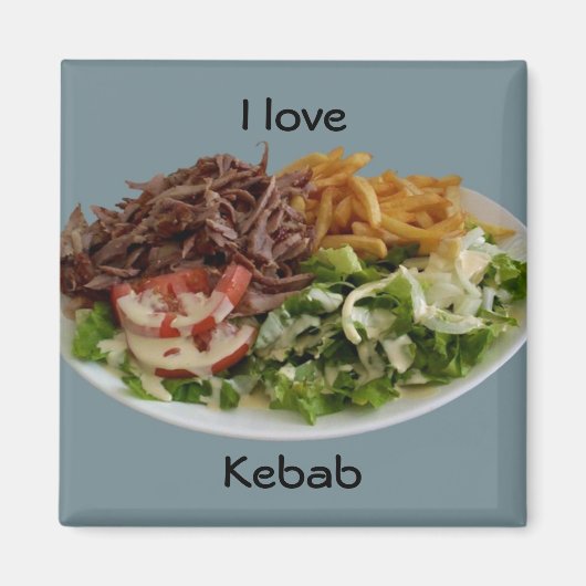 Aimant J'aime l'aimant Kebab (Devant)