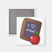 Aimant J'aime l'aimant scolaire (Recto/Verso)