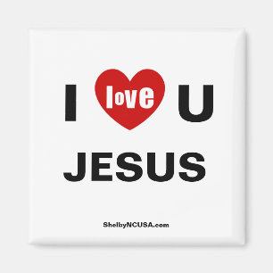 Aimant J'aime l'aimant U JESUS