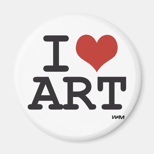 Aimant J'aime l'art (Devant)