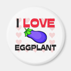 Aimant J'aime l'aubergine