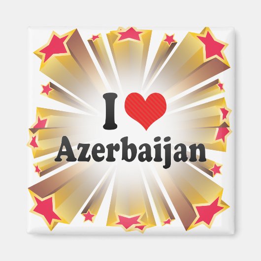 Aimant J'aime l'Azerbaïdjan (Devant)