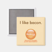 Aimant J'aime le bacon (Recto/Verso)