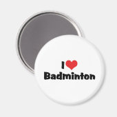 Aimant J'aime le badminton (Recto/Verso)