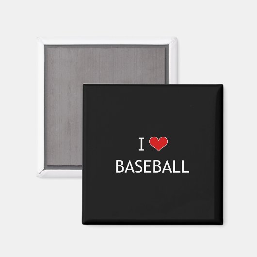 Aimant J'Aime Le Baseball (Recto/Verso)