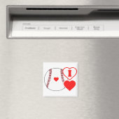 Aimant J'aime le baseball (In Situ (Lave-vaisselle))