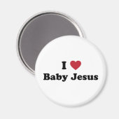Aimant J'aime le bébé jésus (Recto/Verso)