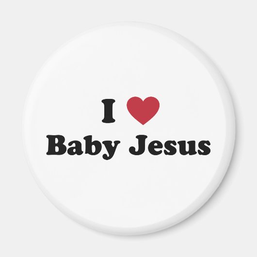Aimant J'aime le bébé jésus (Devant)