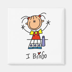 Aimant J'aime le bingo-test