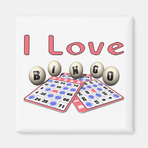Aimant J'aime le bingo-test